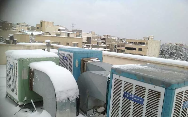 سرویس کولر آبی در زمستان